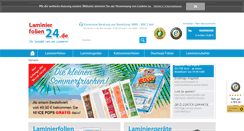Desktop Screenshot of laminierfolien-24.de